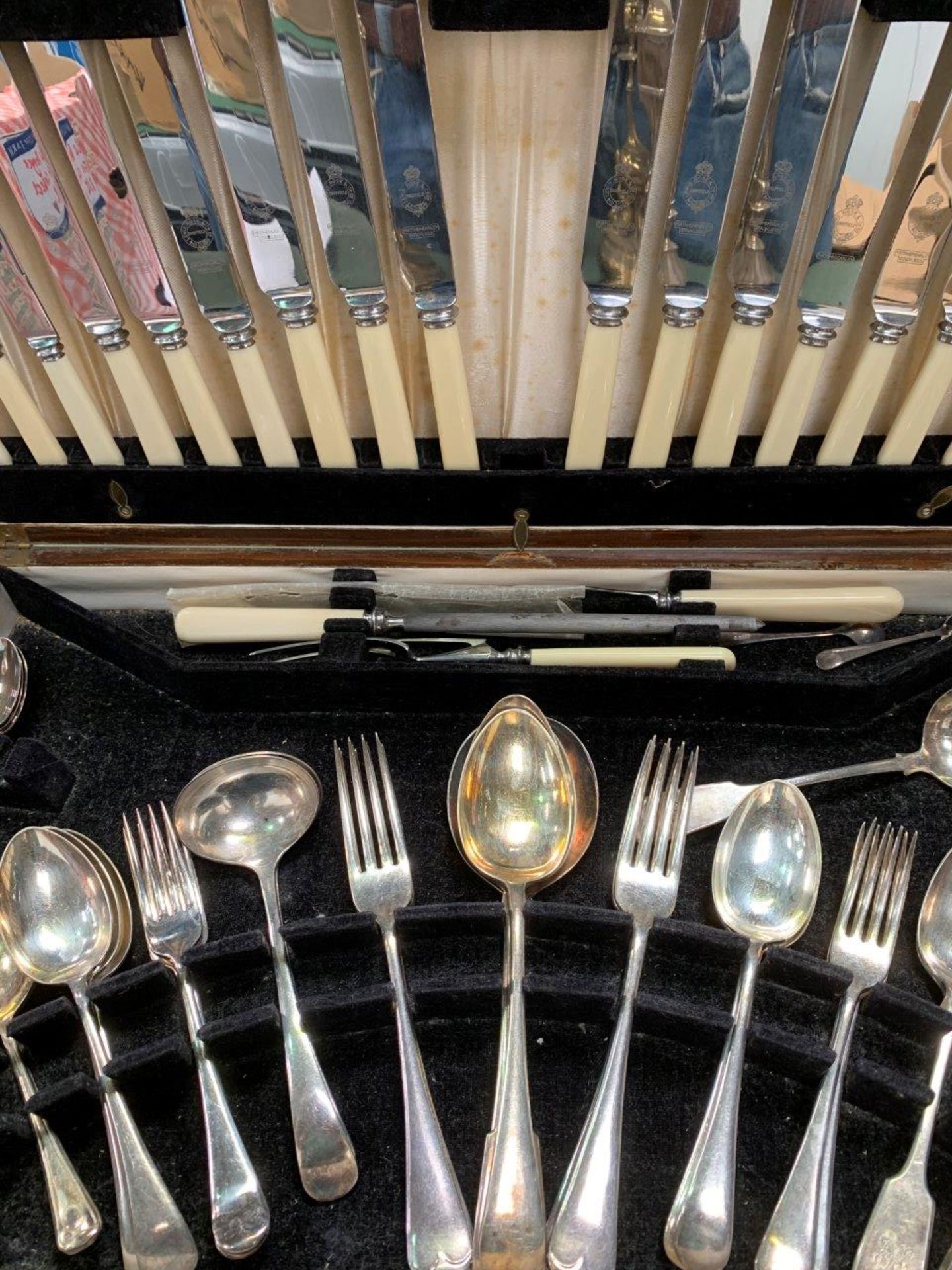 Canteen of silver plated cutlery, six plate settings, part set. - Image 2 of 2