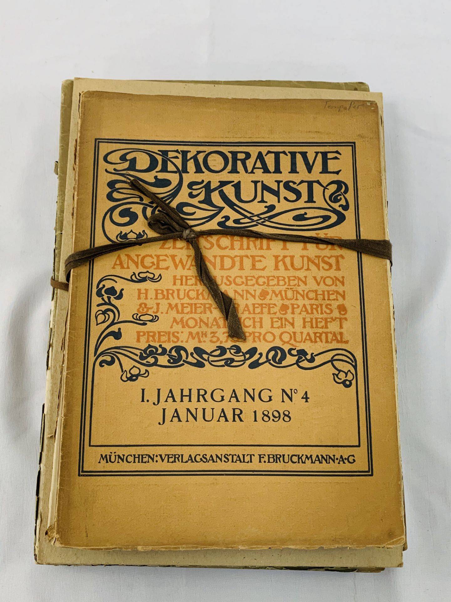 Original Art Nouveau magazines on design and decorative arts.