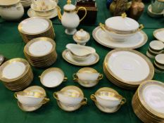 A part L. Bernardaud Limoge porcelain "Vulcan" pattern dinner service, retailed by Aspre.