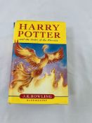 Harry Potter first edition "The Order of the Phoenix".