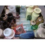 28 small Victorian & Edwardian bottles including a set of 4 graduated Bovril bottles, 4 stoppers.
