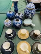 Blue and white china and other assorted china ware