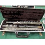 The Selmer Company "Bundy" silver coloured flute in hard case