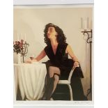 Framed and glazed Jack Vettriano, Table for One, limited edition silkscreen 174/295.
