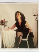 Framed and glazed Jack Vettriano, Table for One, limited edition silkscreen 174/295.