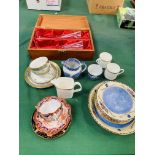 Assorted china and glass