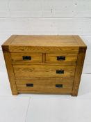 Oak chest of two over two drawers