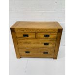 Oak chest of two over two drawers