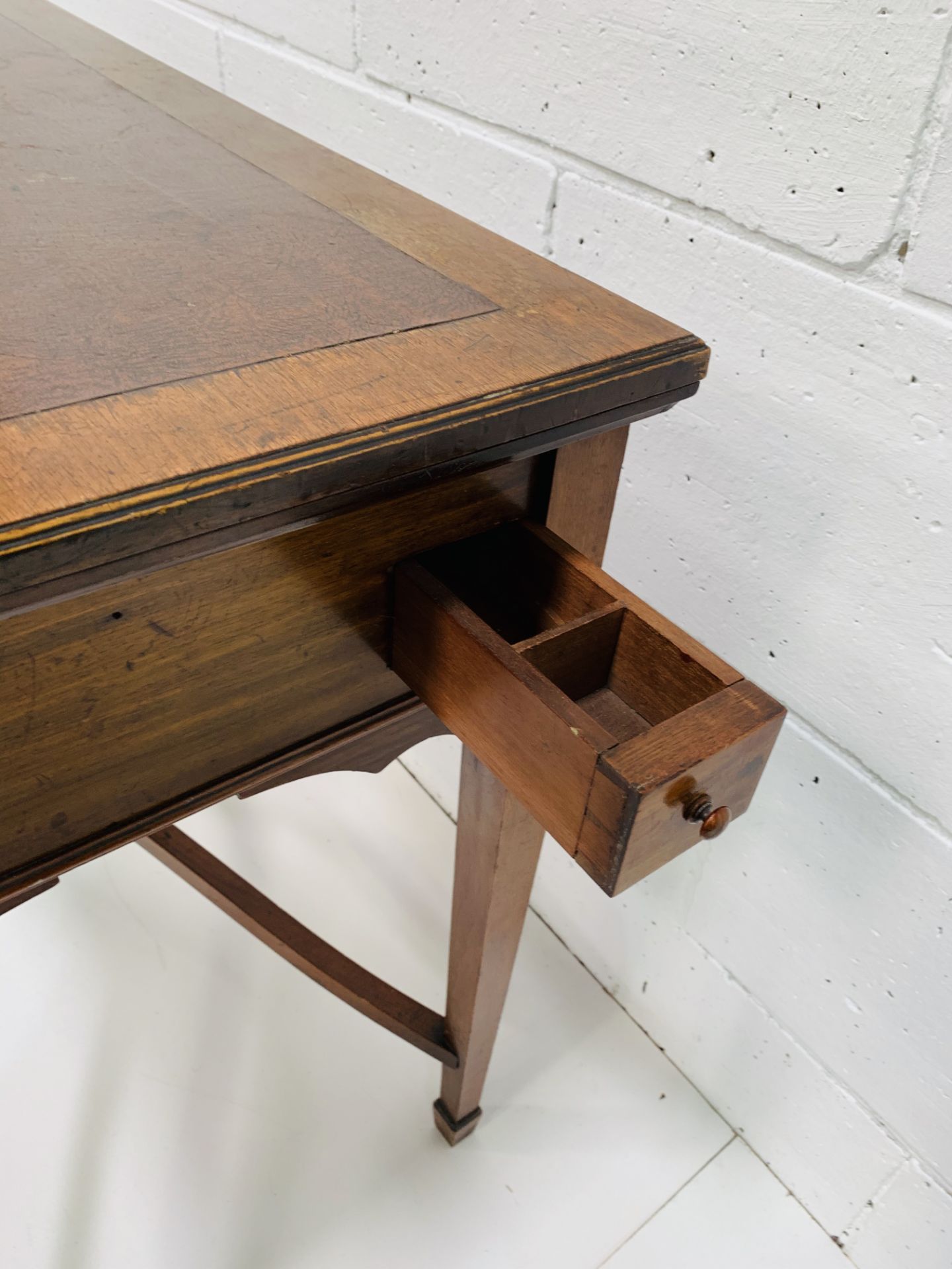 Mahogany writing table cum games table. - Image 6 of 7