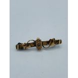 Late 19th century, 9ct gold brooch