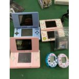 3 Nintendo DSs; 2 Tamagotchis; and 3 games