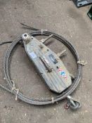 Tirfor TU32 winch complete with cable.