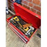 Toolbox with drawers, and contents