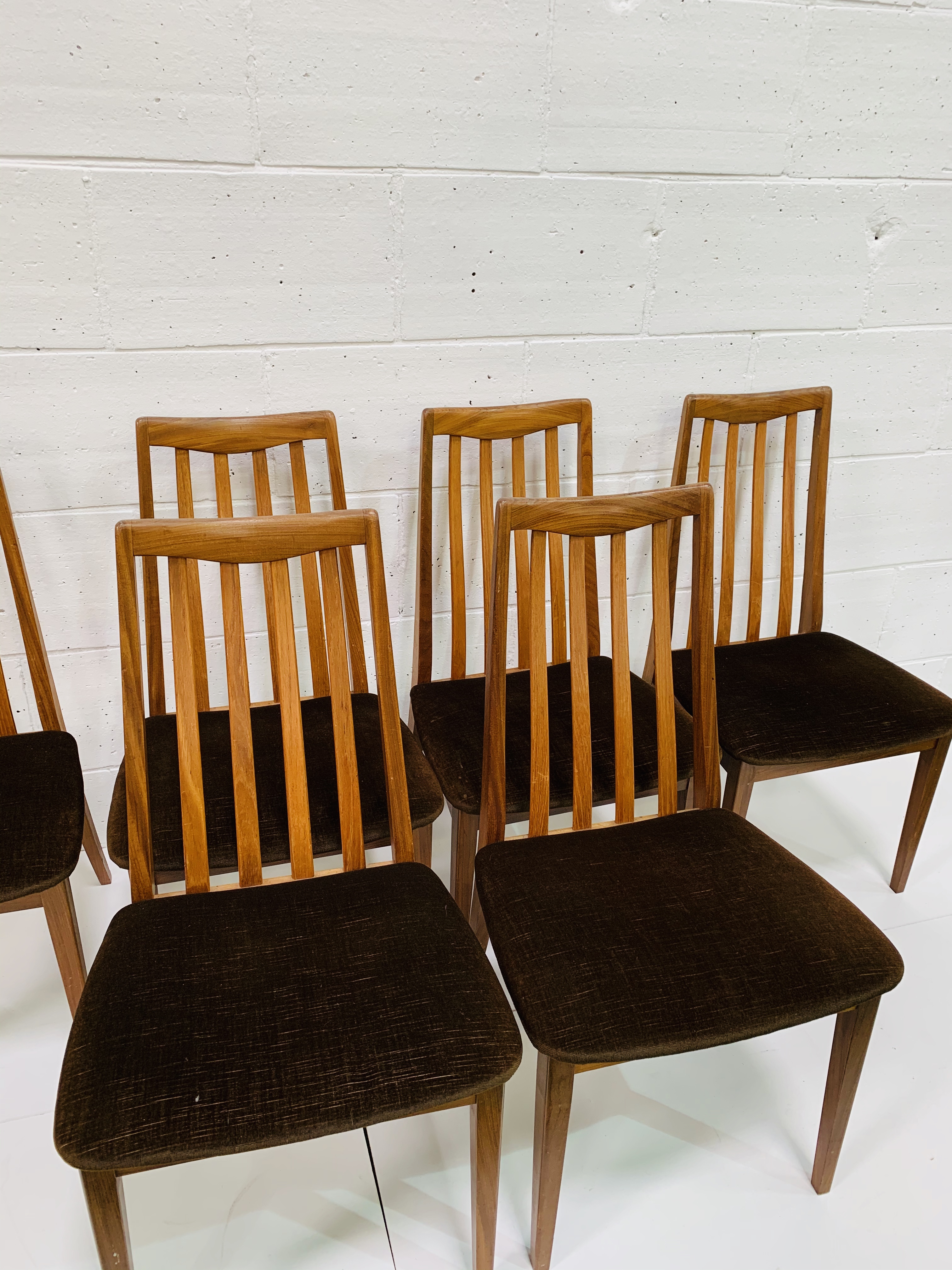 Set of 6 no. 1950's G Plan chairs with rail backs - Image 2 of 4