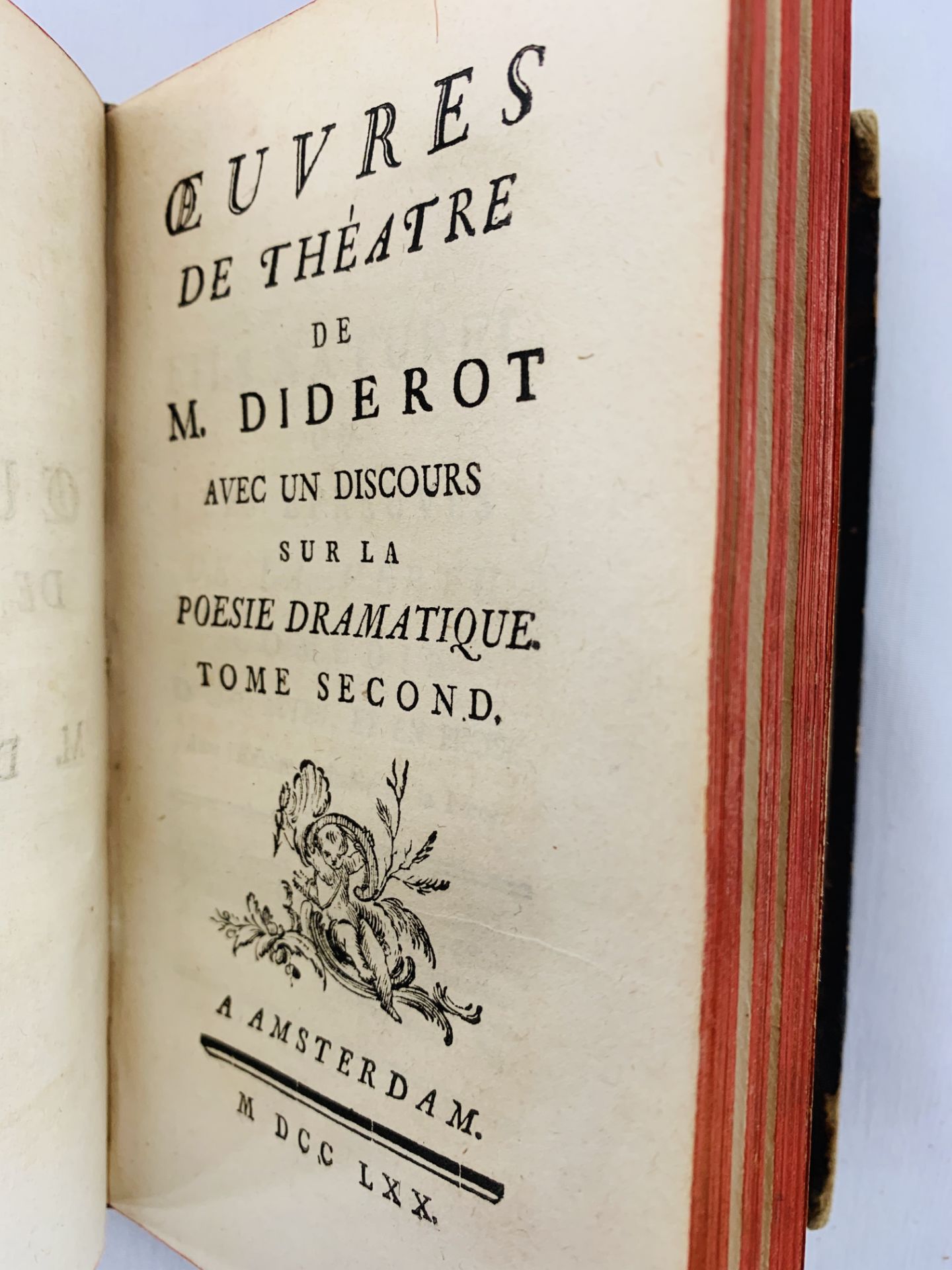 Ouvres des Theatre de Monsieur Denis Diderot, published Amsterdam 1770. - Image 3 of 3