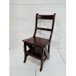 Mahogany metamorphic chair.