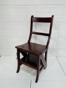 Mahogany metamorphic chair.