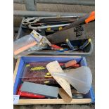 2 boxes of assorted hand tools.