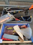 2 boxes of assorted hand tools.