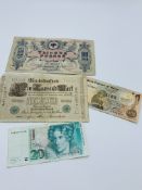 Collection of old banknotes