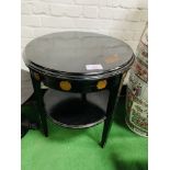 2 ebonised tables