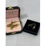 K&L 14ct gold plated drop earrings together with Juicy Couture gold plated charm bracelet.