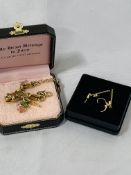 K&L 14ct gold plated drop earrings together with Juicy Couture gold plated charm bracelet.