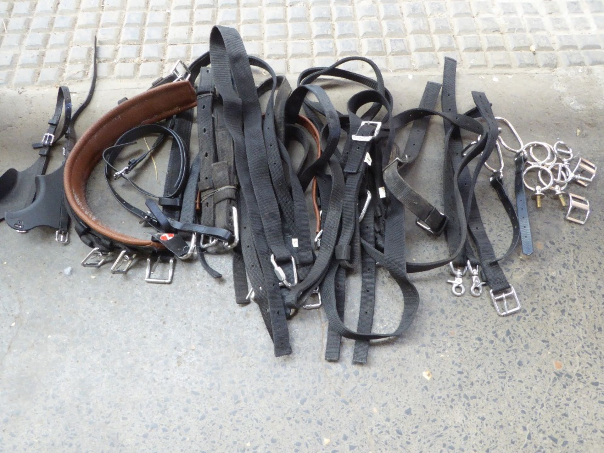 Set of full size brown and black/whitemetal synthetic harness by Zilco WebZ to suit either SINGLE, - Image 8 of 14