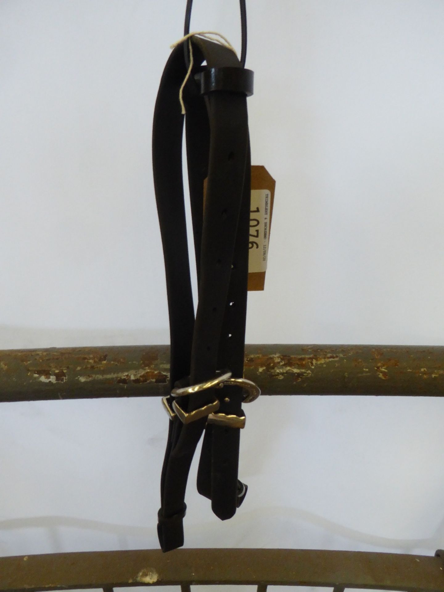 Pair of black cob size biothane breeching straps with horseshoe buckles - carries VAT