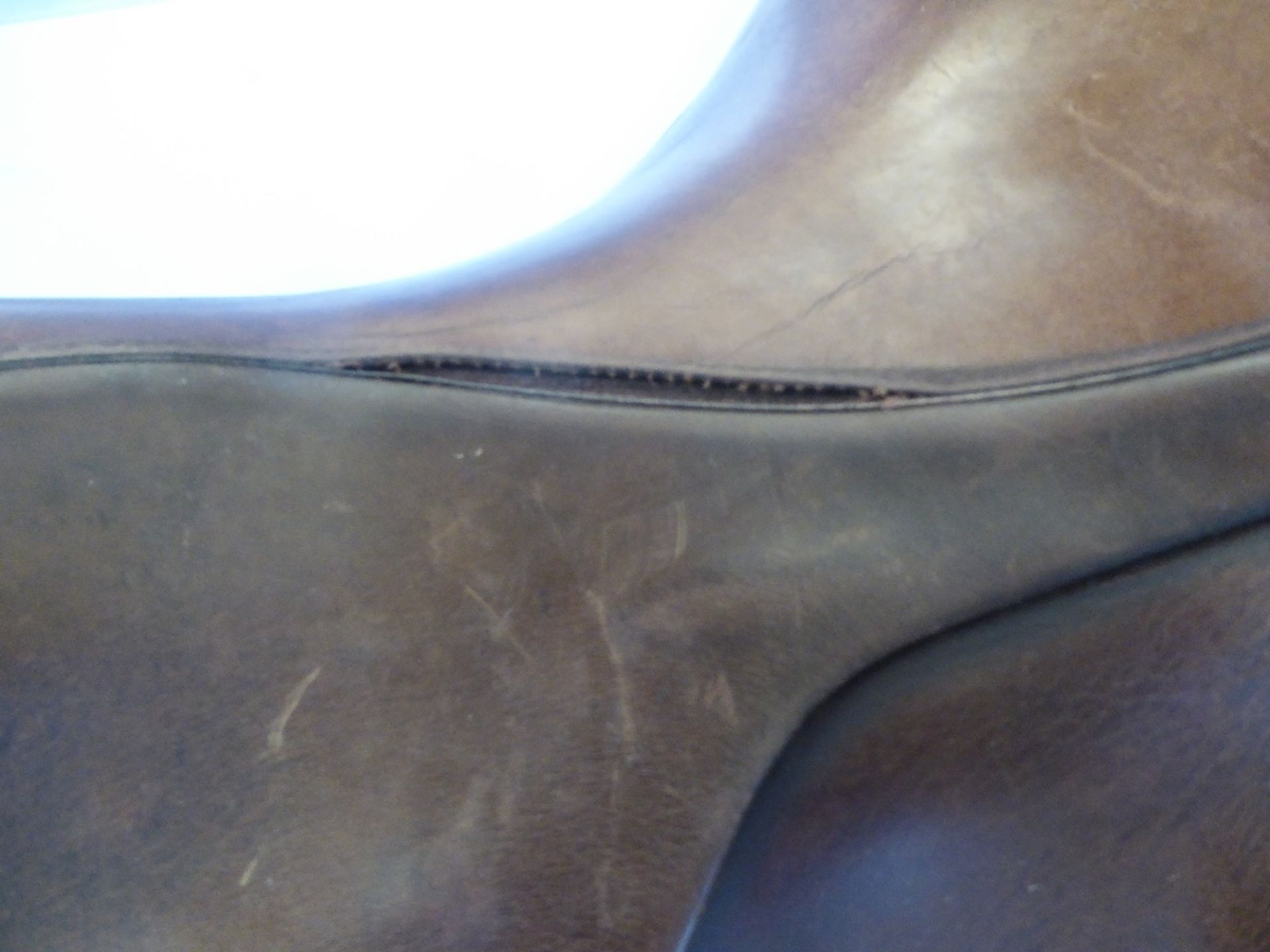 17ins brown GP saddle by GFS, medium fit; stitching needs repairing - carries VAT - Image 2 of 2