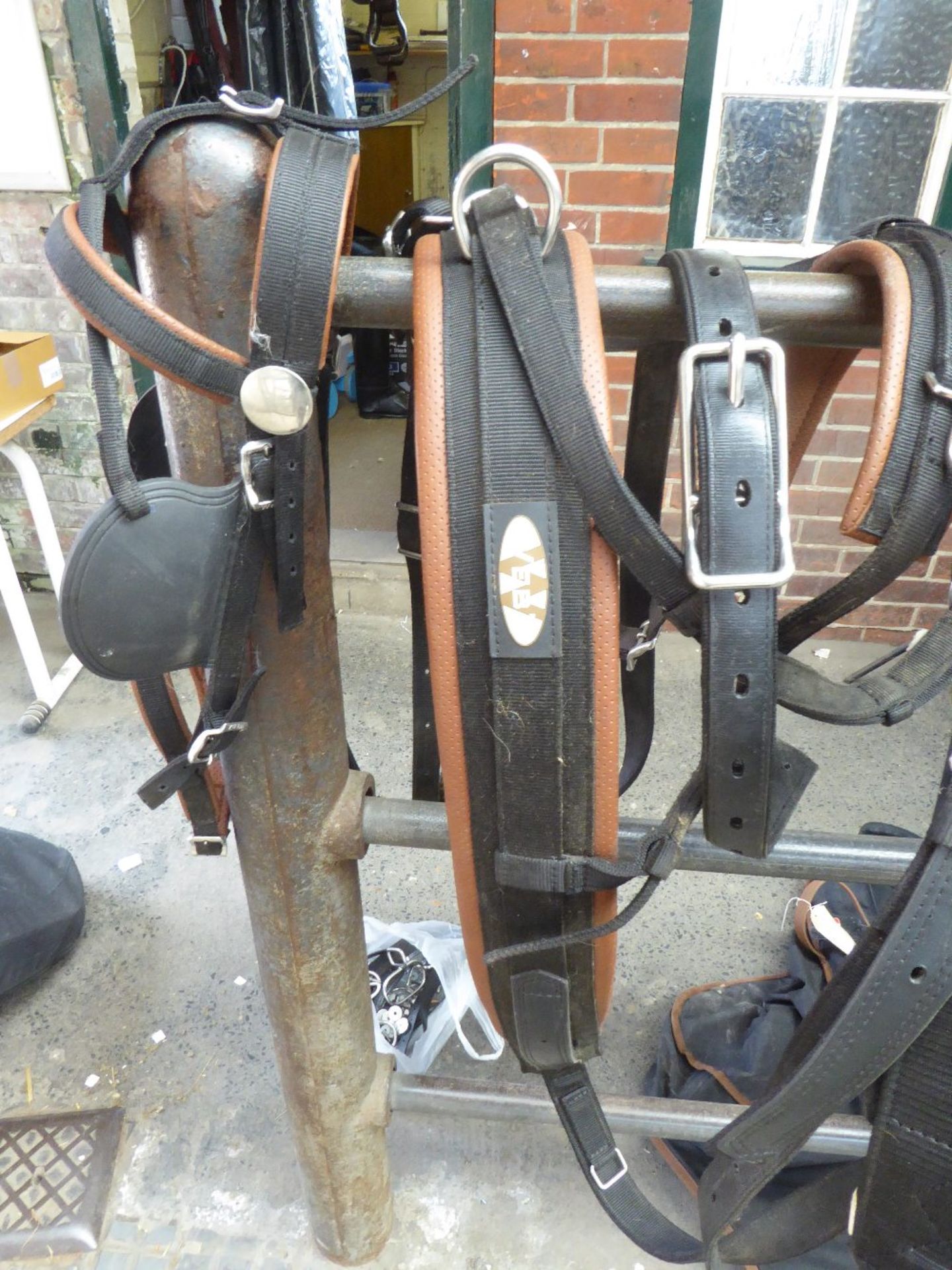 Set of full size brown and black/whitemetal synthetic harness by Zilco WebZ to suit either SINGLE, - Image 13 of 14