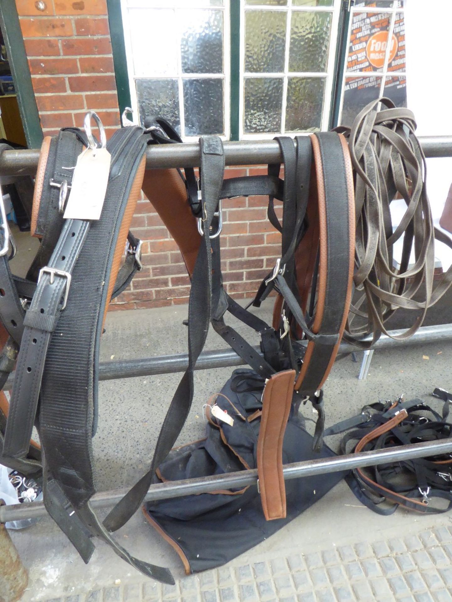 Set of full size brown and black/whitemetal synthetic harness by Zilco WebZ to suit either SINGLE, - Image 7 of 14