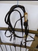 Black full size bridle with reins; new - carries VAT