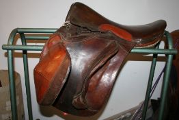 Saddle by Sowter for a rider with a prosthetic limb