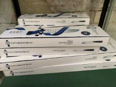 Set of 4 Le Cordon Bleu knives - bread, chef, utility and cooks.