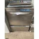 DIHR stainless steel undercounter dishwasher.