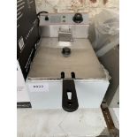 Single tank electric fryer.