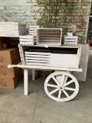 Wooden hand cart complete with boxes.