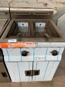 Lincat double tank gas fryer.