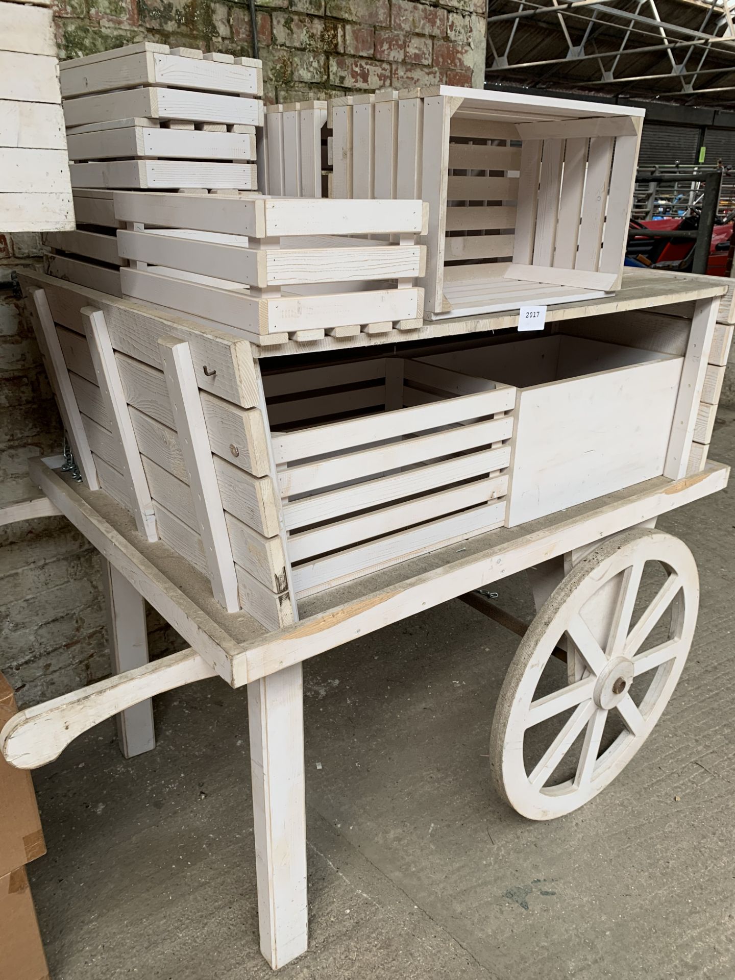 Wooden hand cart complete with boxes. - Image 2 of 3