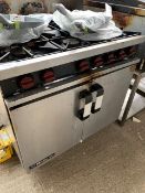 Morewood 6 ring gas cooker with flame failure.