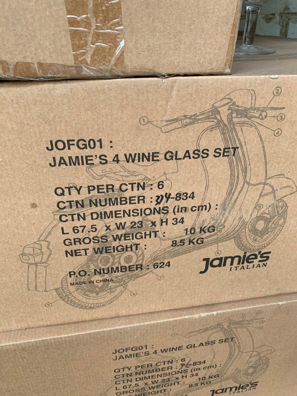 24 x Jamie Oliver wine glasses.