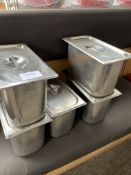 5 x deep food containers with lids.