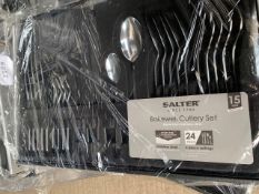 Salter Bakewell Cutlery Set stainless steel 24 piece, 4 place settings.