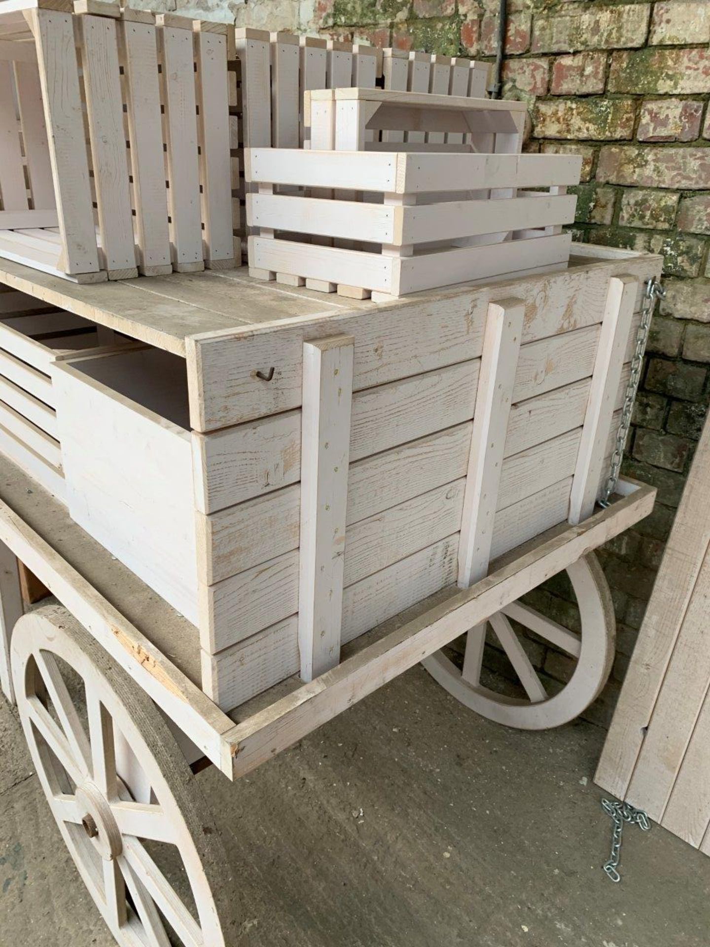 Wooden hand cart complete with boxes. - Image 3 of 3
