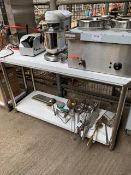 Stainless steel prep table, 150cms.