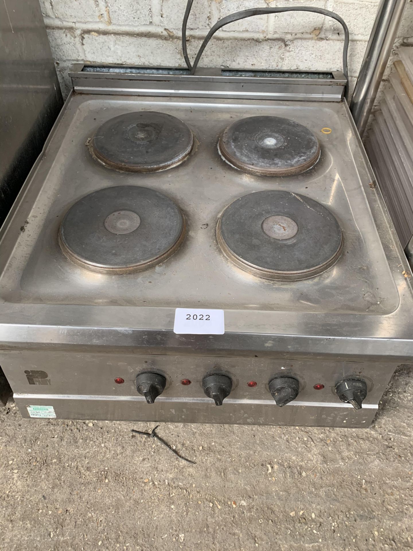Parry four-ring electric hob.