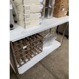 Stainless steel prep table with shelf, 120cms.