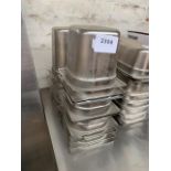 15 x stainless steel food containers.