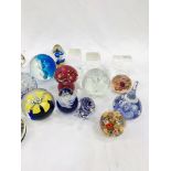 Collection of 21 glass paperweights.